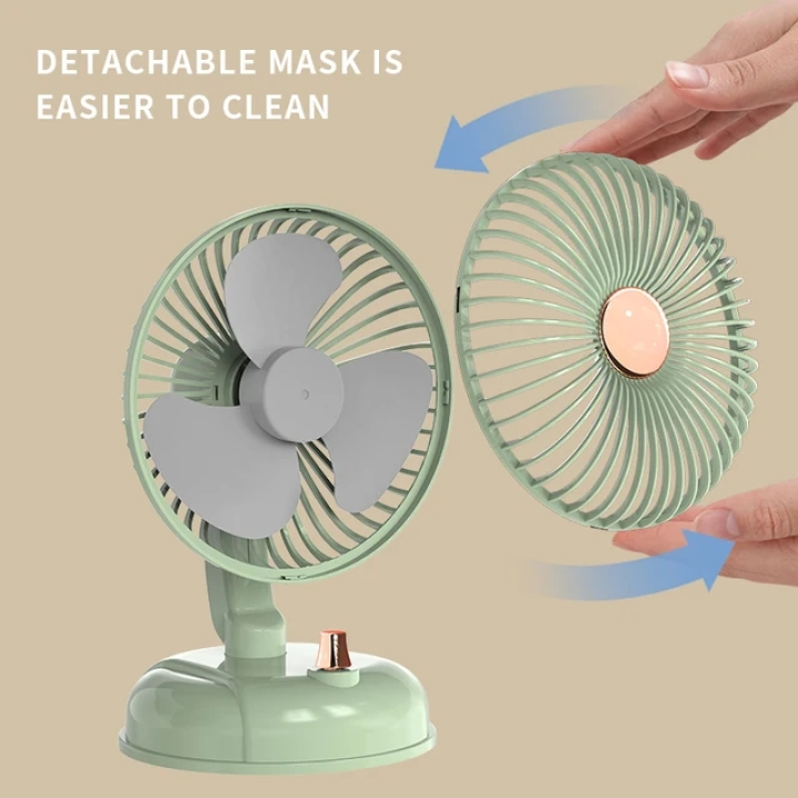 Rotating Rechargeable Desktop Fan