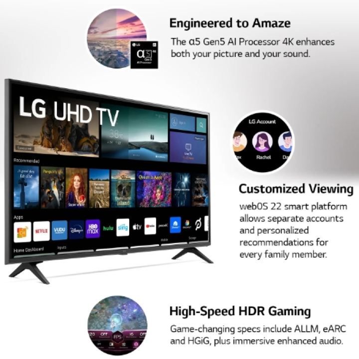 LG 50" 50UQ7070ZUE 4K UHD webOS Smart TV