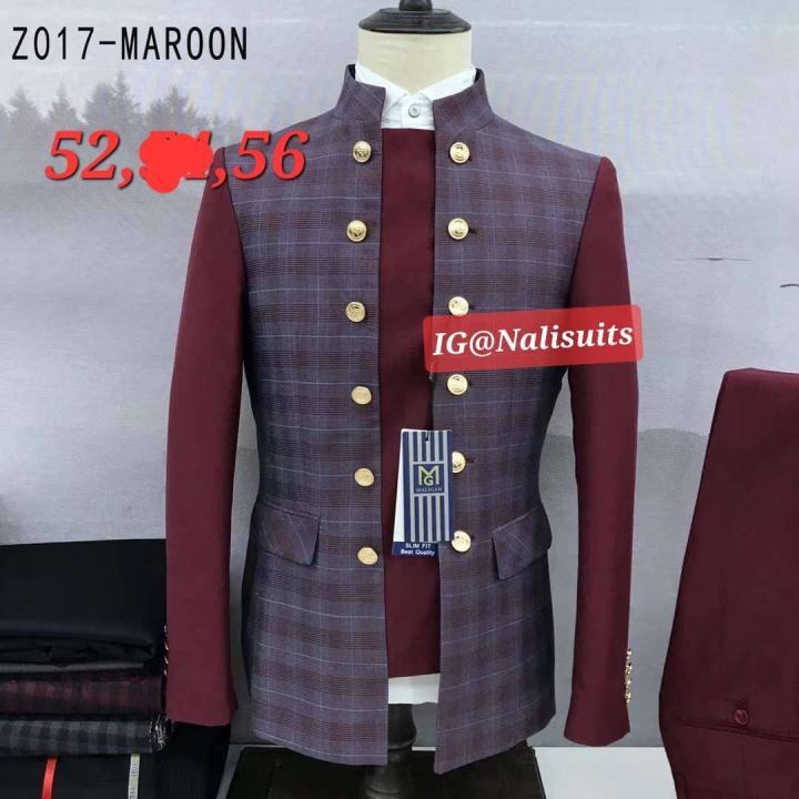 costume bordeaux carrelé