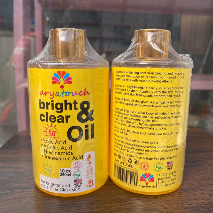 bright & clear body oil
