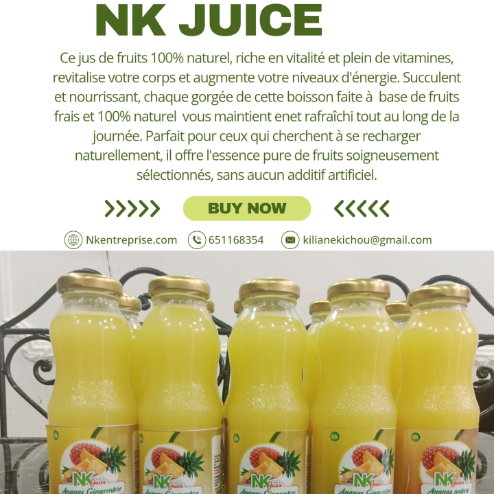 jus d'ananas gingembre