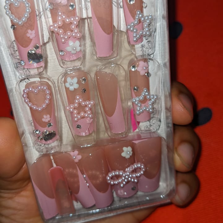 Pink Press-On Nails