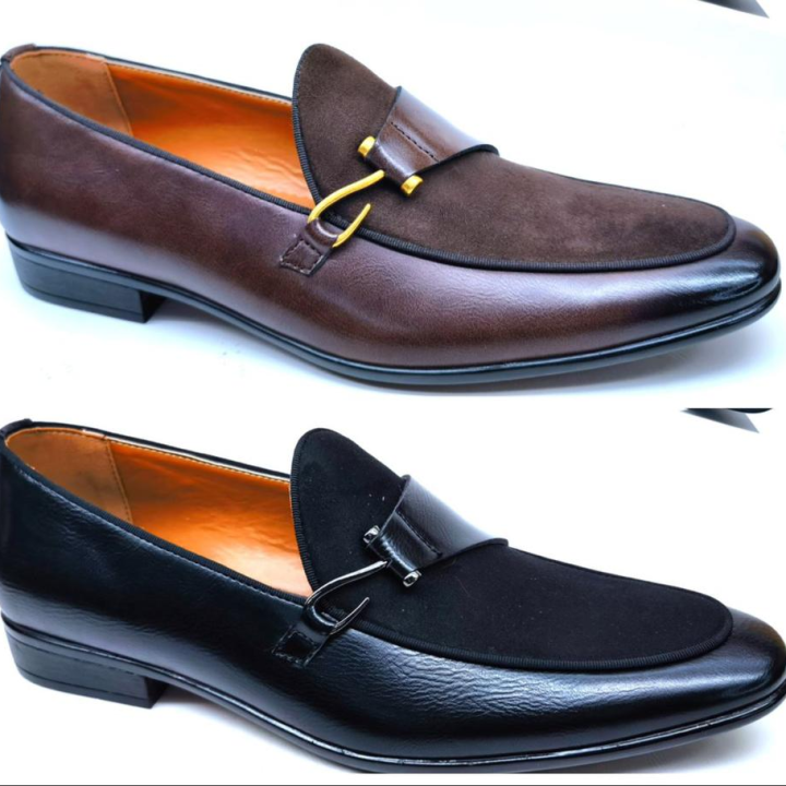 Mocassins pour Homme en Cuir Véritable, Velours Noir