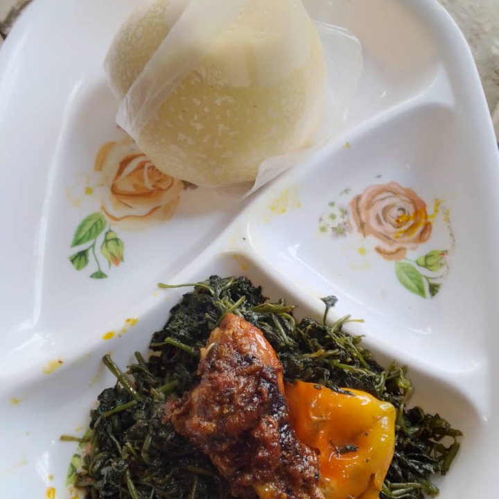 Fufu corn and kati kati