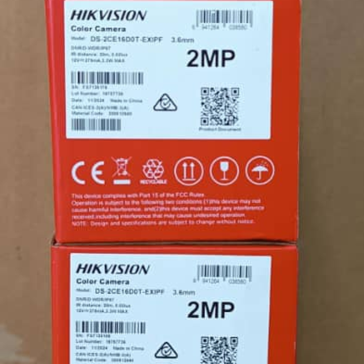 Caméra Hikvision DS-2CE16D0T-EXIPF 2MP - Surveillance Extérieure de Qualité