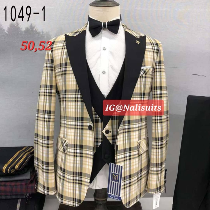 costume carrelé marron