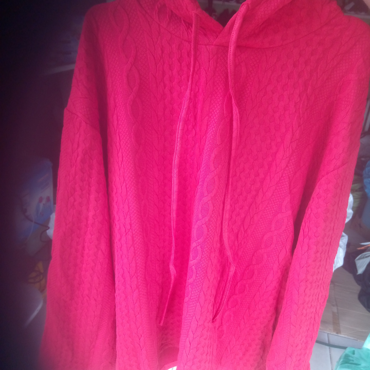 red hoodie pullover