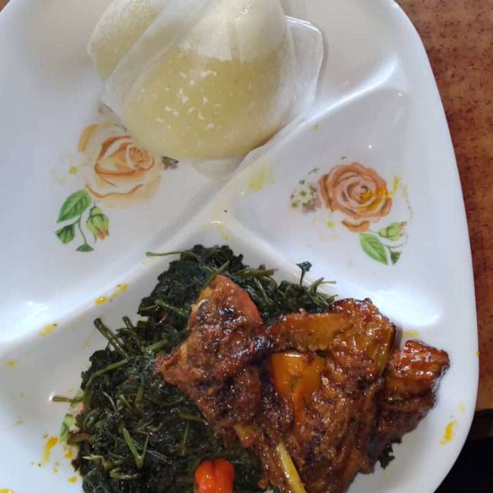 Fufu corn and kati kati