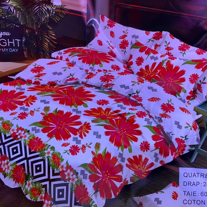 draps housse en cotton
