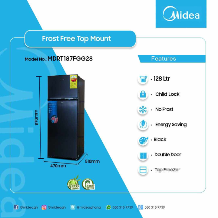 frost  free top mount 128L