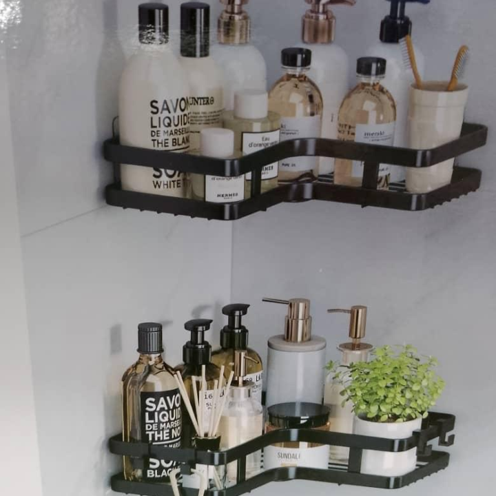 Étagère d'Angle de Douche Facile à Installer - Organisateur de Salle de Bain Mural pour Shampooing, Cosmétiques & Plus