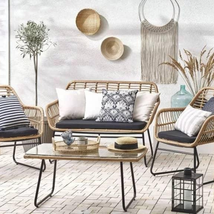 Beliani Rattan Garden set