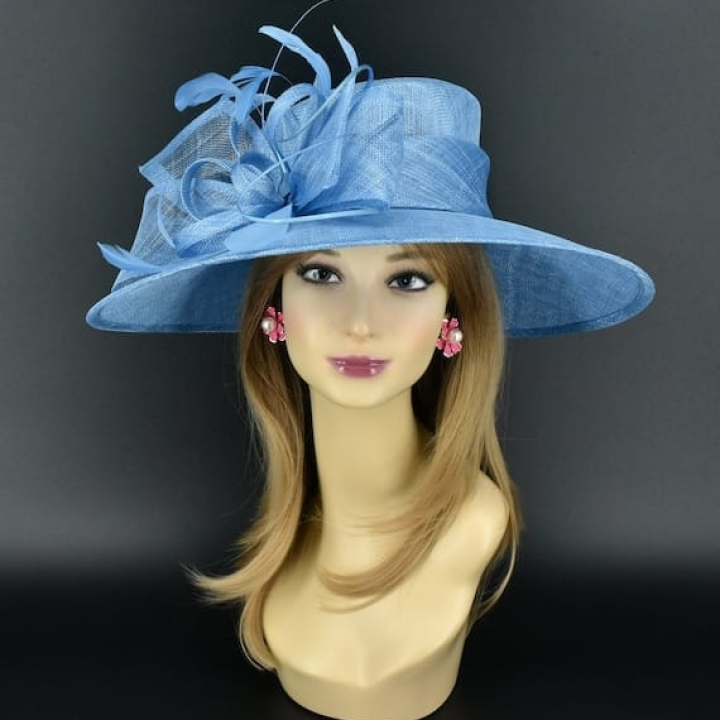 Blue Crinoline hat
