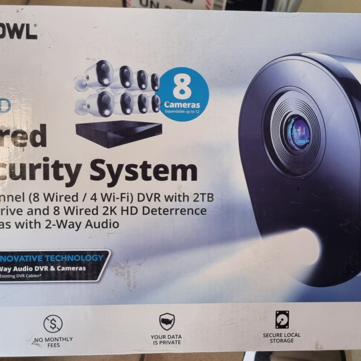 Night Owl 8 Channels Wired Security Cameras.