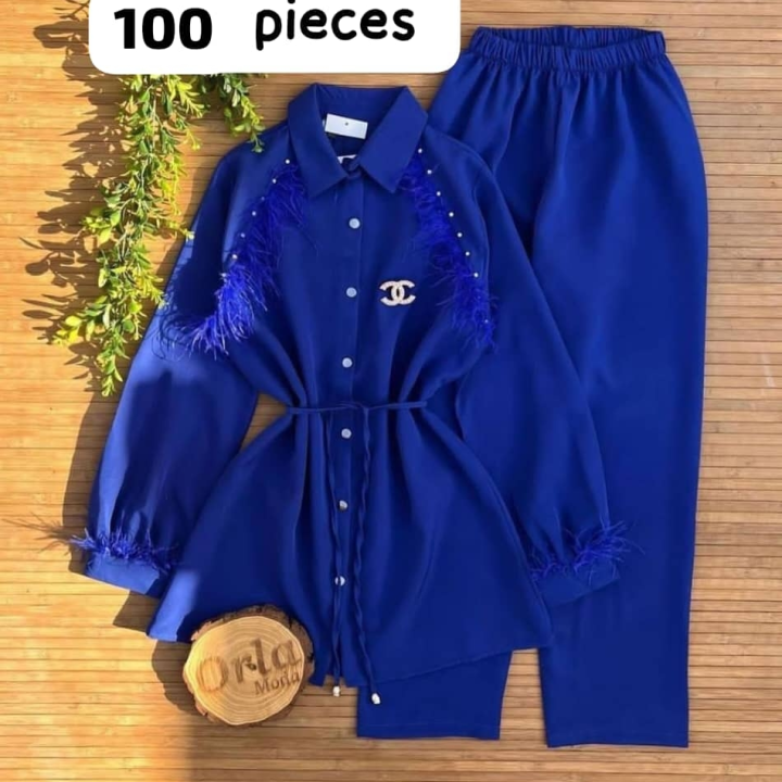 ensemble femme (pantalon, chemise)