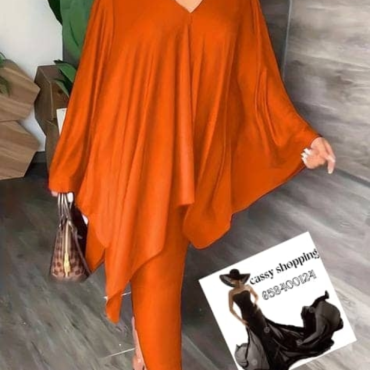 ensemble femme orange ( jupe et haut)