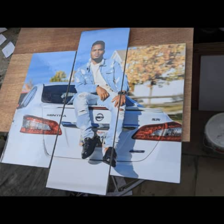 Enlarged photo