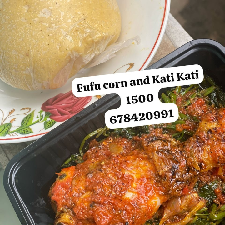fufu corn and Kati kati