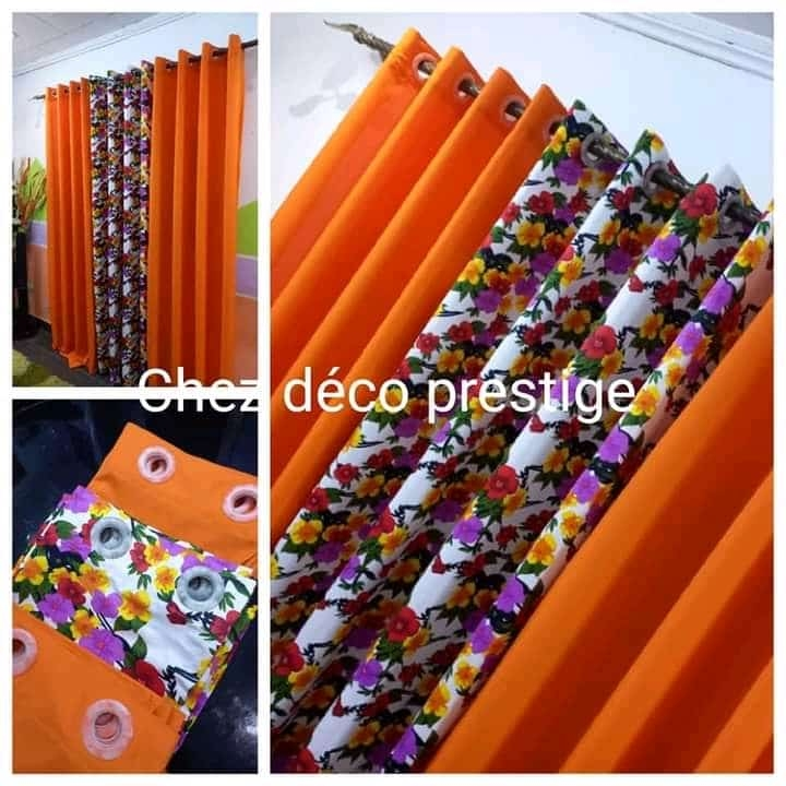 ensemble de trois rideaux