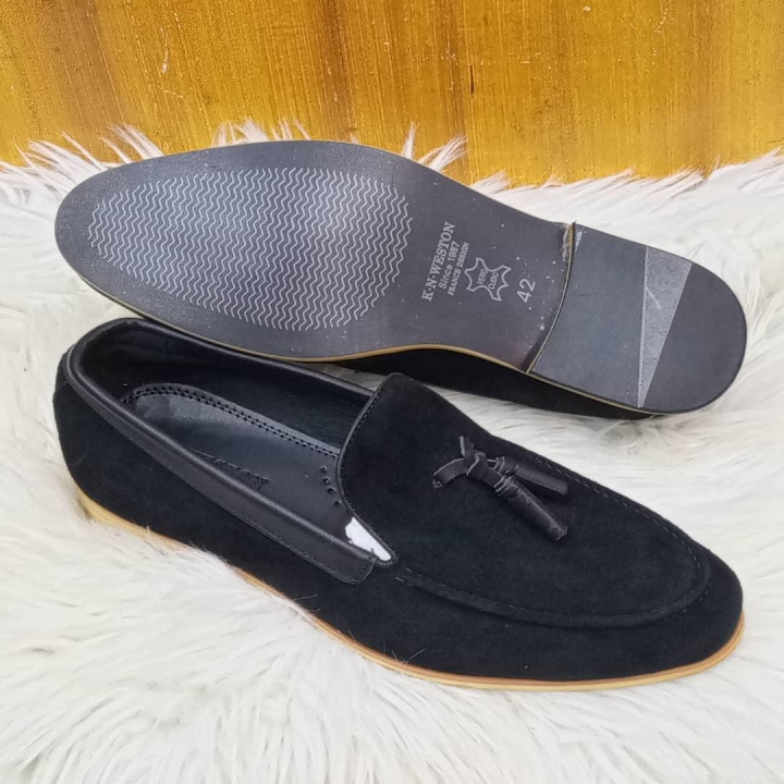 mocassin homme avec deux pompons