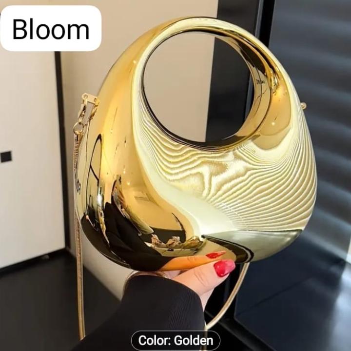 Golden Acrylic Shoulder Bag