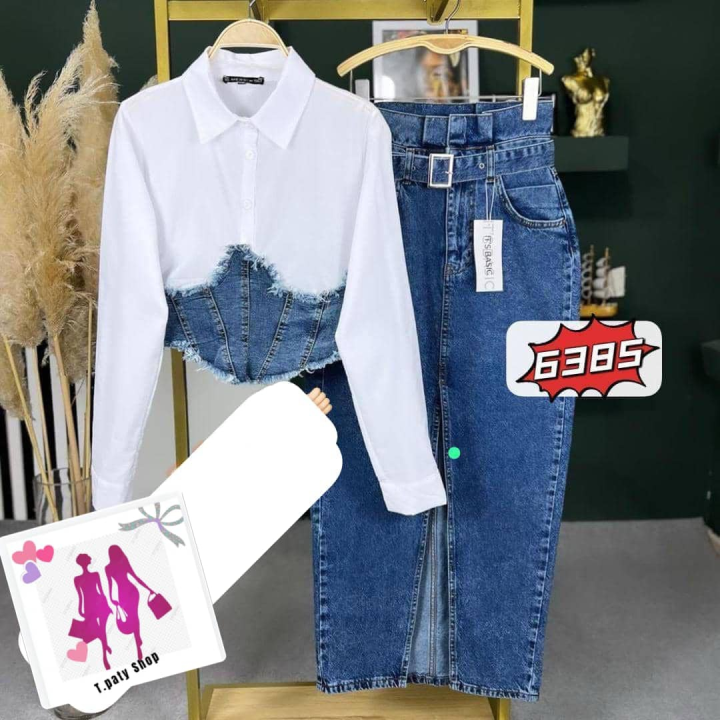 Set Chemise-Corset & Jupe denim