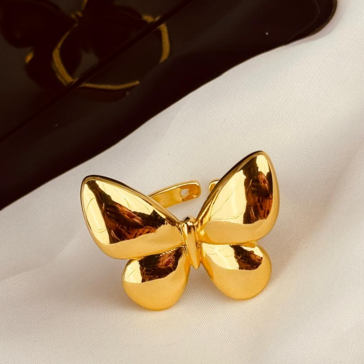 bague doré en forme de papillon 😍