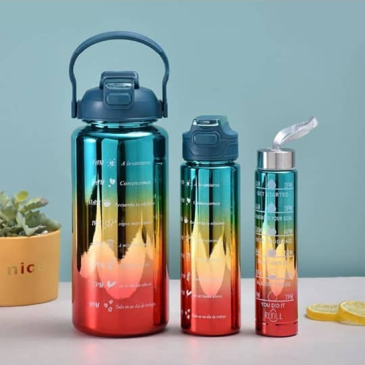 3 in 1 motivational water bottle
