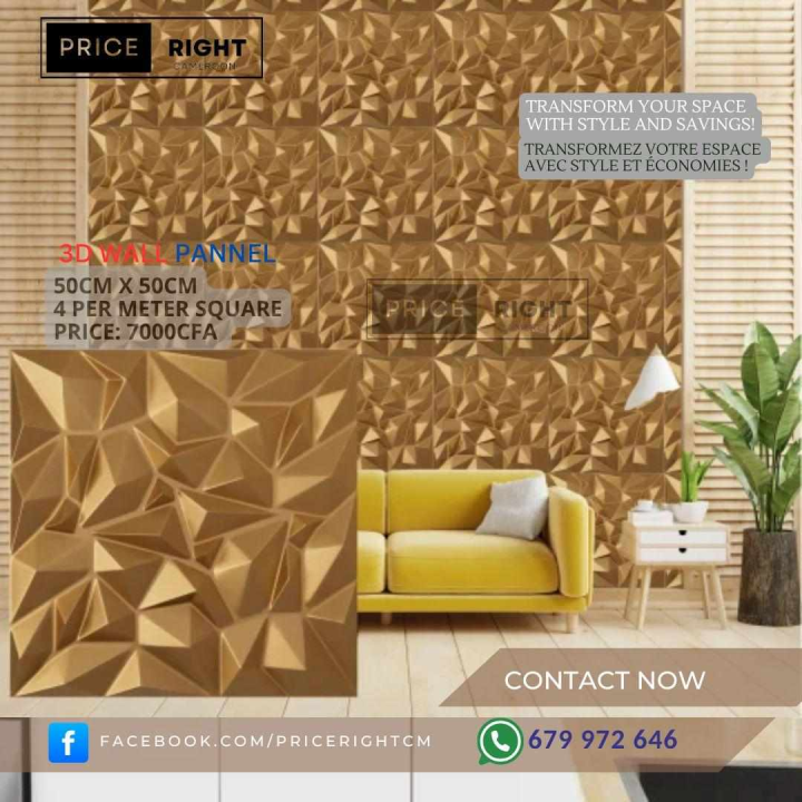 3D wall panel (Gold)