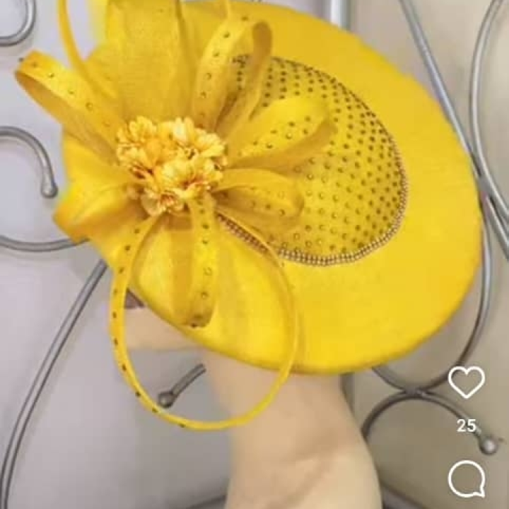 yellow Crinoline hat