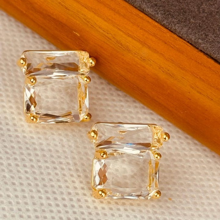 boucle avec Pierre transparent 😍