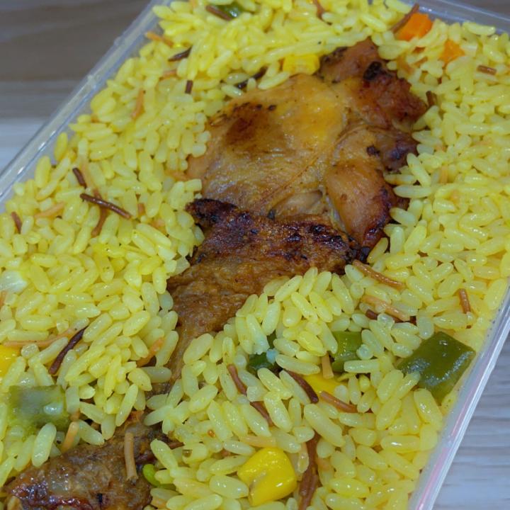Fried rice and chicken
