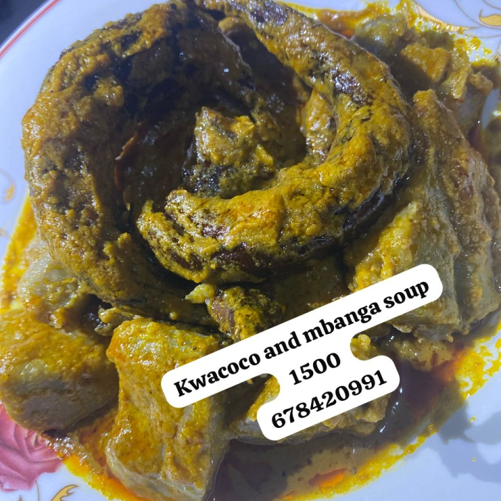 kwacoco and Banga soup