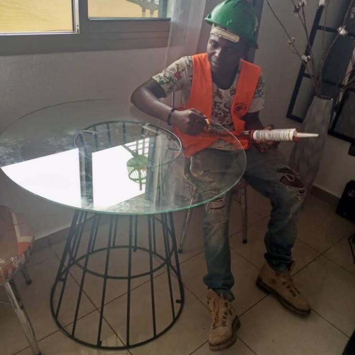 glass table