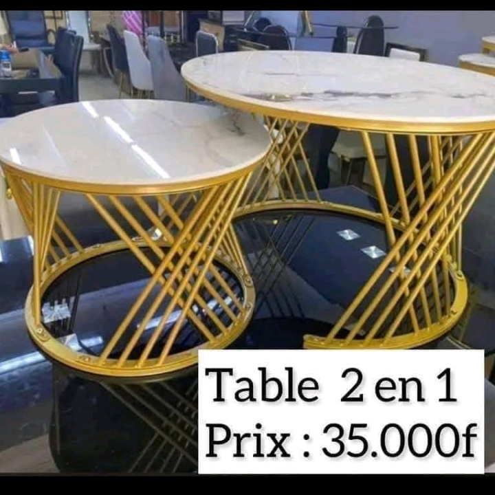 table vitrée 2en1