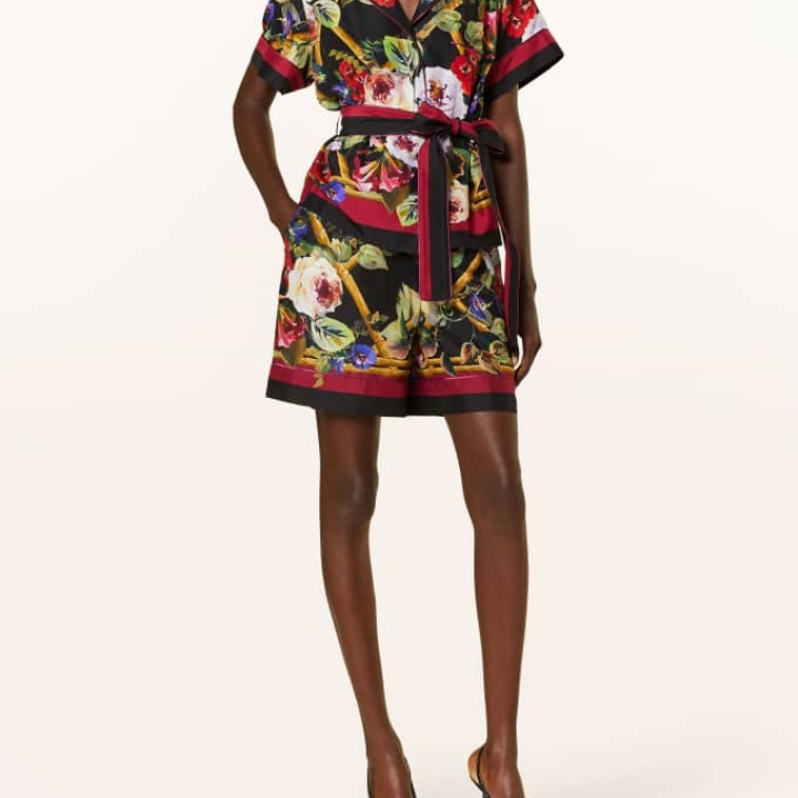 robe en soie fleurie