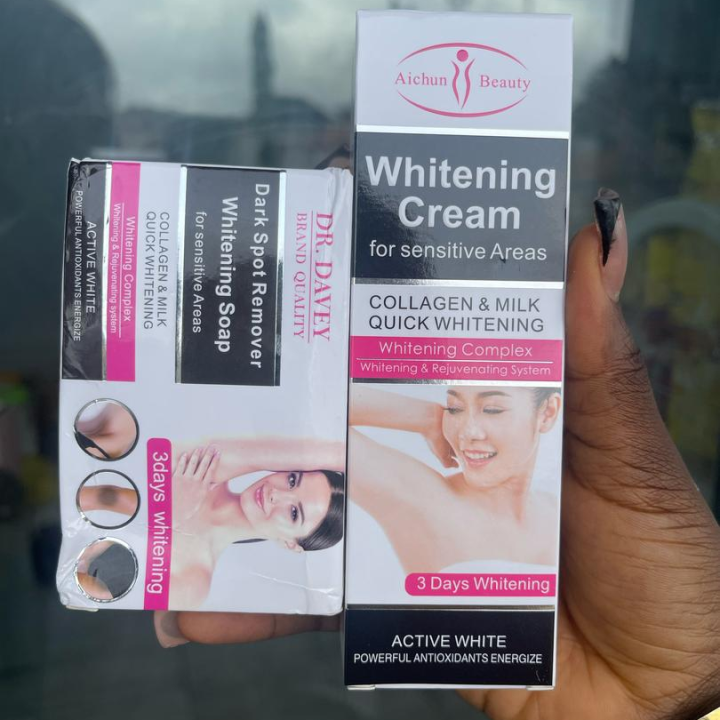 Whitening cream and soap