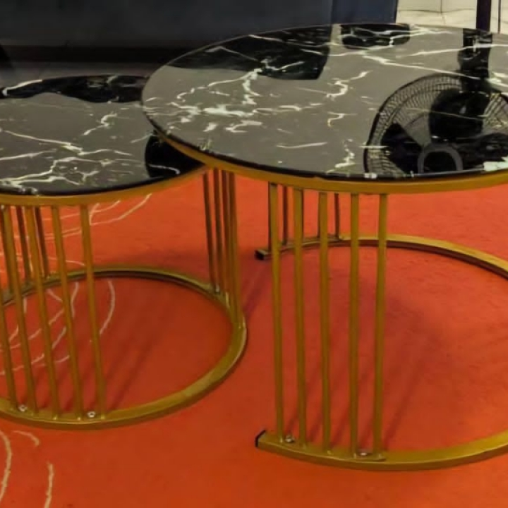 table vitré noire ovale