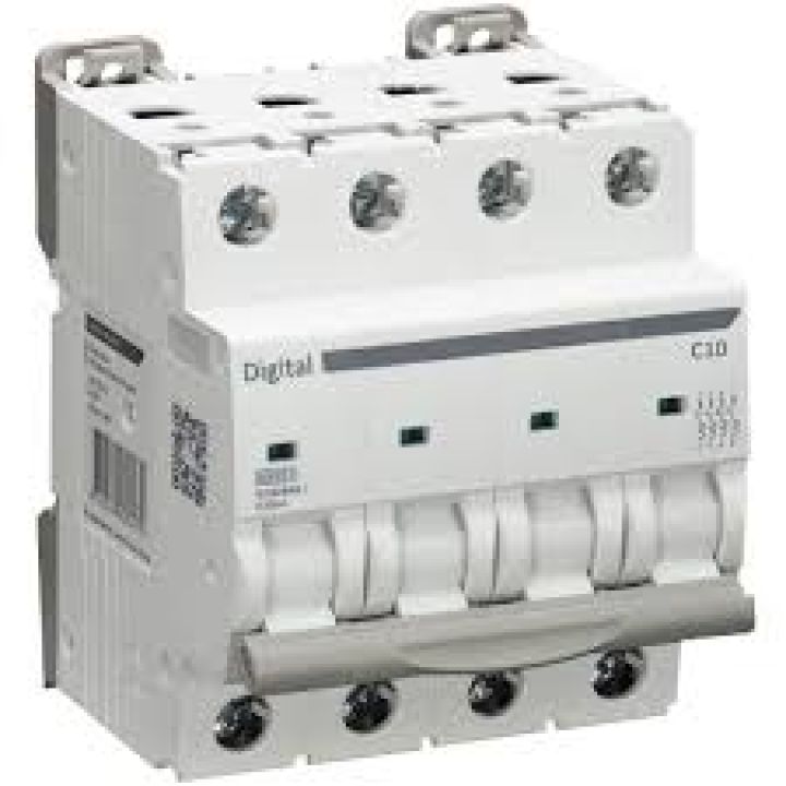 Disjoncteur Tétrapolaire 10A Courbe C Digital Electric