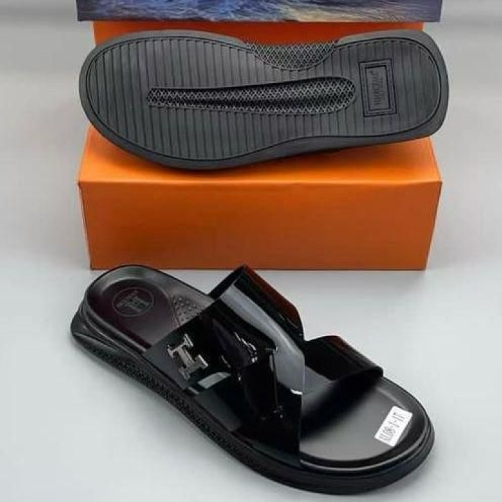 babouches hommes noire