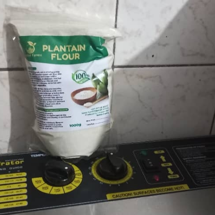 Organic dehydrated plantain flour