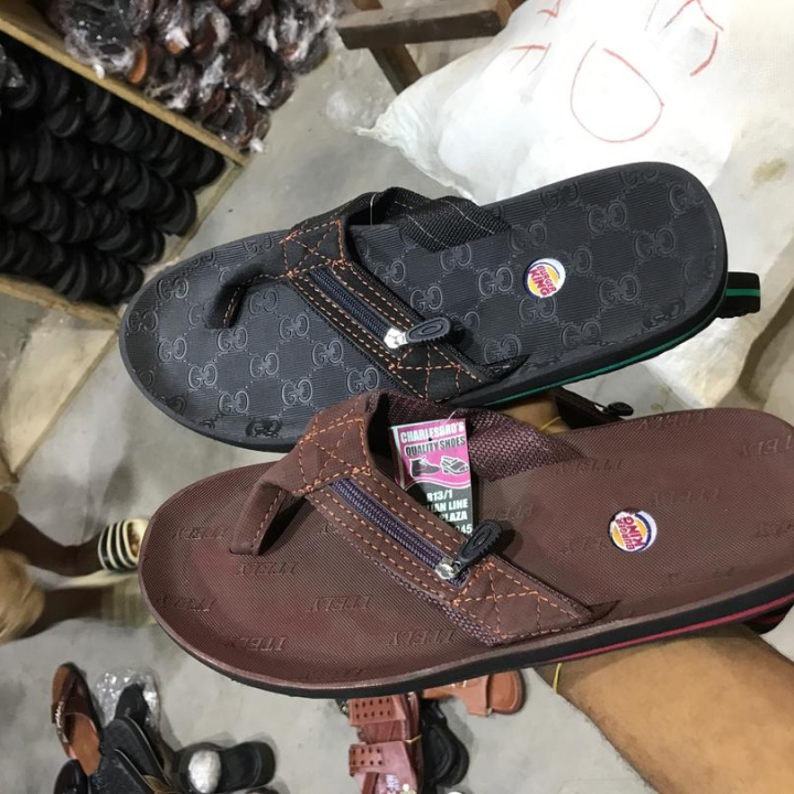 leather slippers