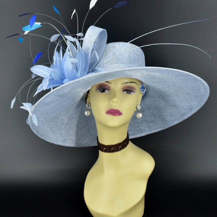 Blue Crinoline hat