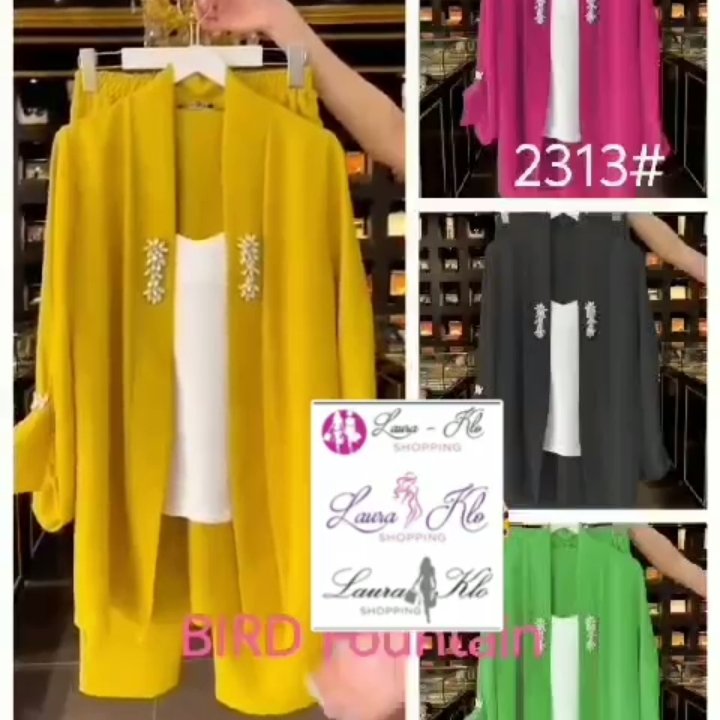 ensemble femme (pantalon,kimono)