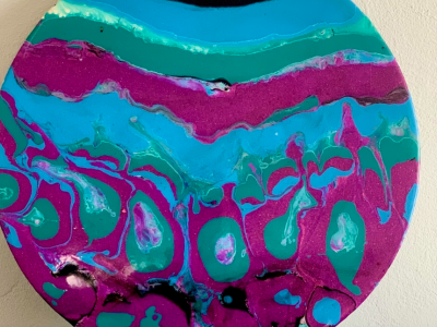 Colorful Acrylic pour wall decor