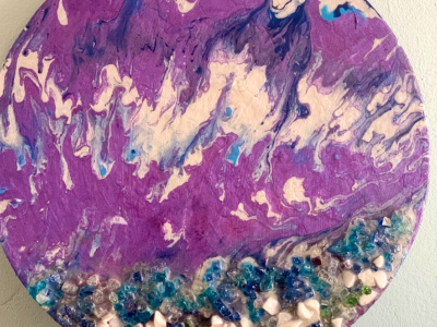 Colorful jeweled acrylic wall decor
