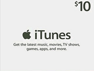 Carte Apple Store – iTunes 10 $US – Etats Unis