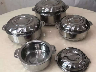 set of  4 big inox dishes