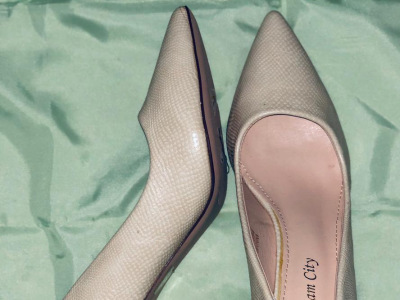 Nude covered heels