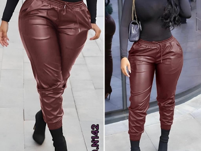 Female leather trousers